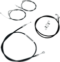 Standard Black Vinyl Handlebar Cable/Brake Line Kit — Ape Hanger - 0610-0651