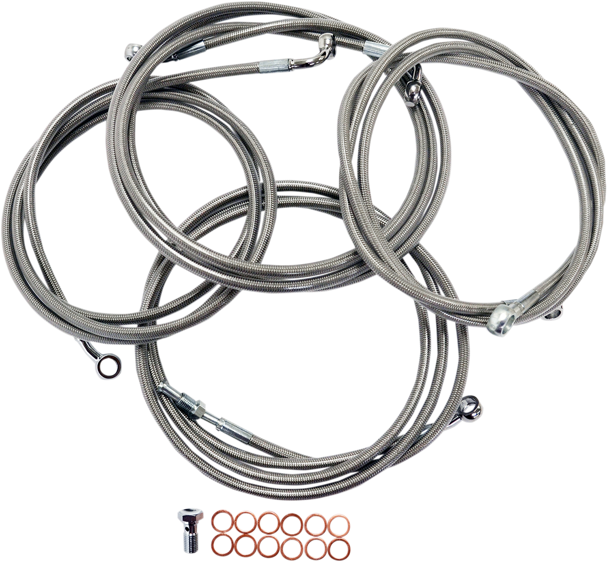 Standard Stainless Braided Handlebar Cable/Brake Line Kit - 0610-0774