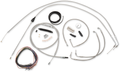 Complete Stainless Braided Handlebar Cable/Brake Line Kit — Cable Kit - 0610-1252