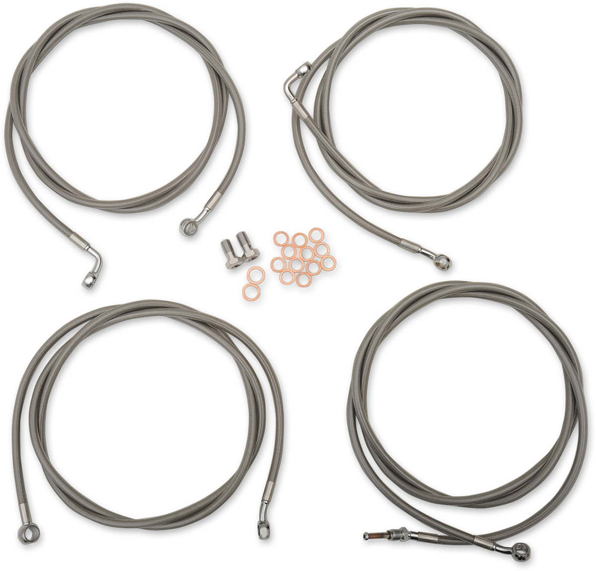 Standard Stainless Braided Handlebar Cable/Brake Line Kit - 0610-1937