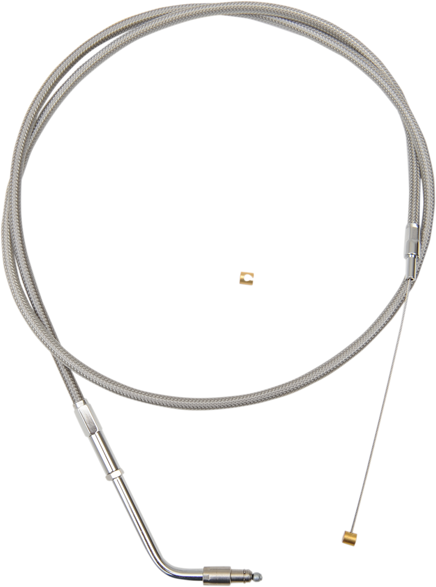 Stainless Braided Handlebar Throttle Cable - 0650-1397