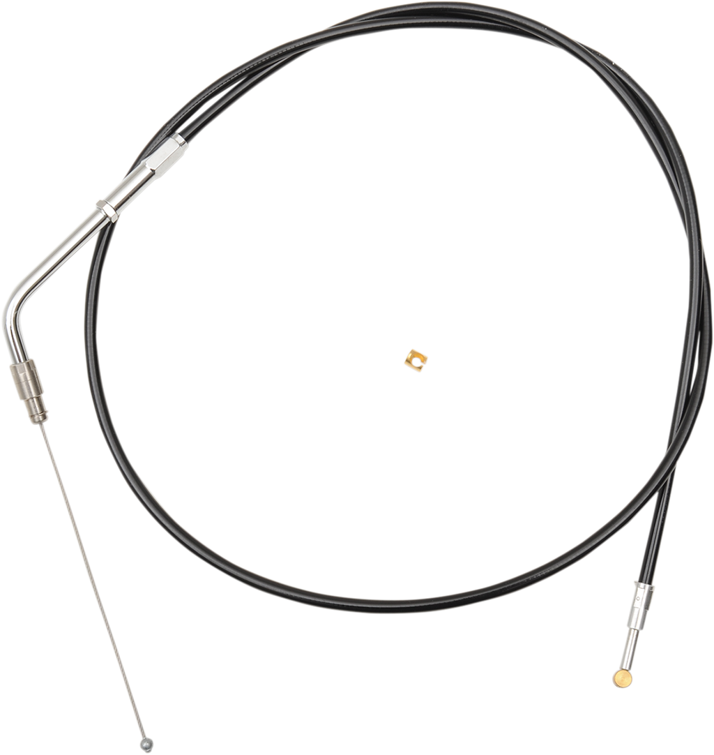 Black Vinyl Braided Handlebar Throttle Cable - 0650-1406