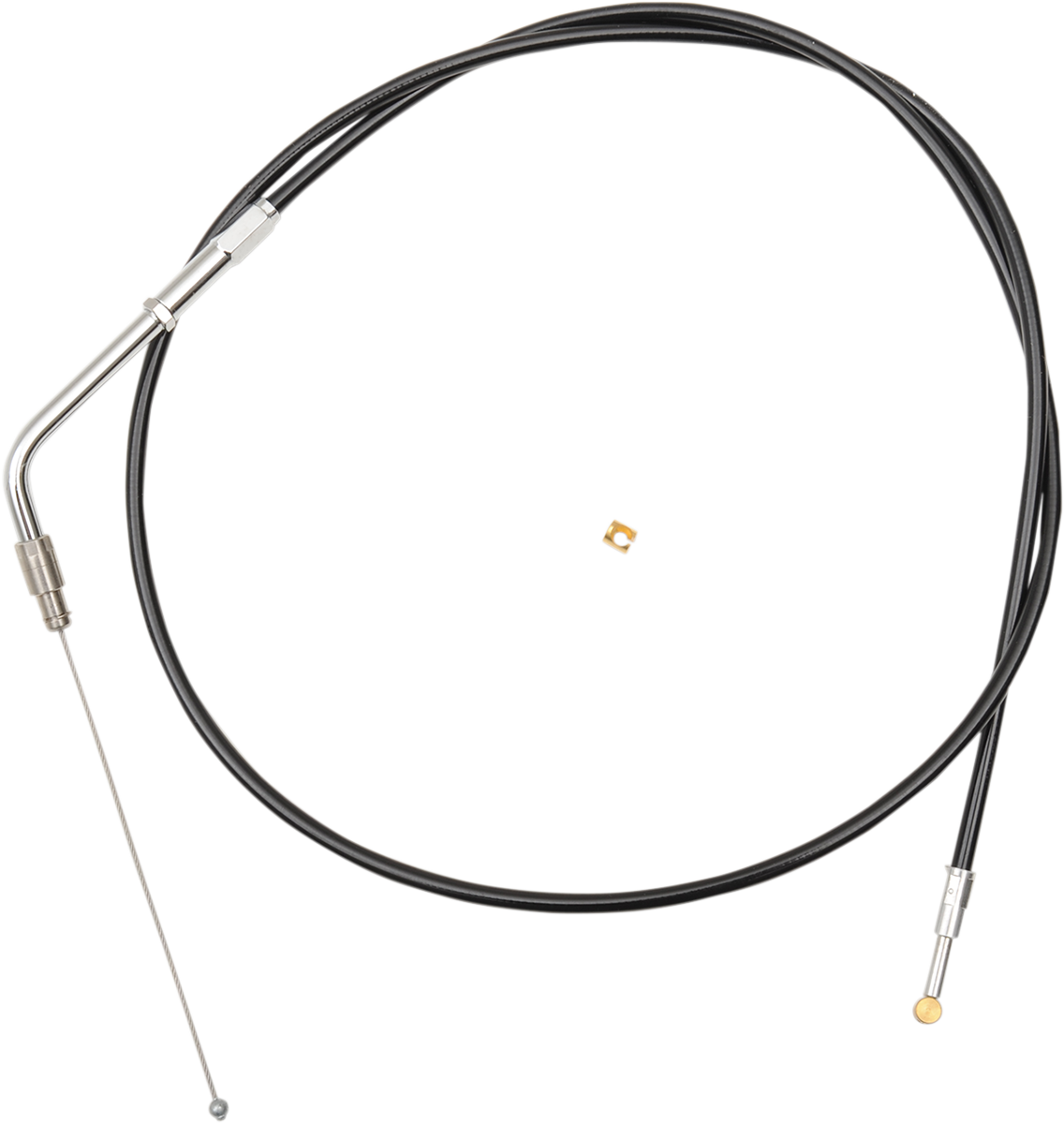 Black Vinyl Braided Handlebar Throttle Cable - 0650-1406