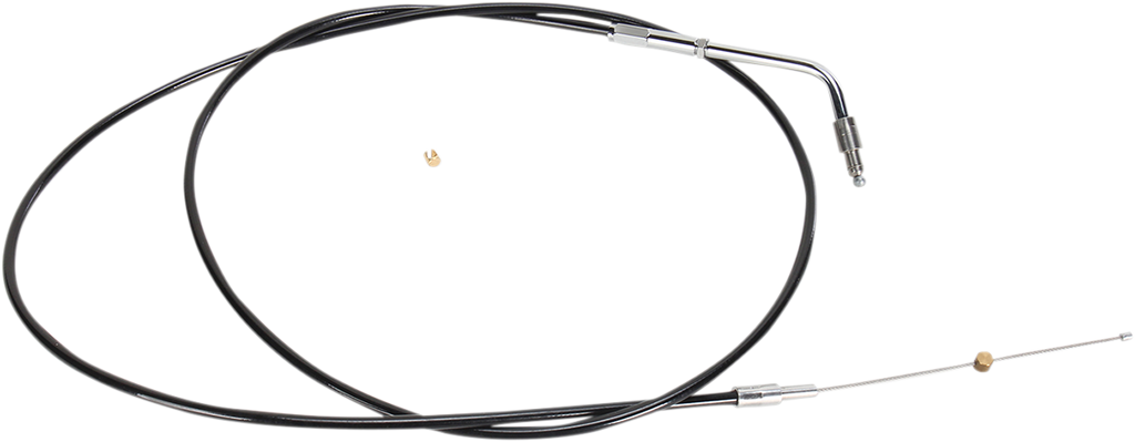 Black Vinyl Braided Handlebar Throttle Cable - 0650-1416