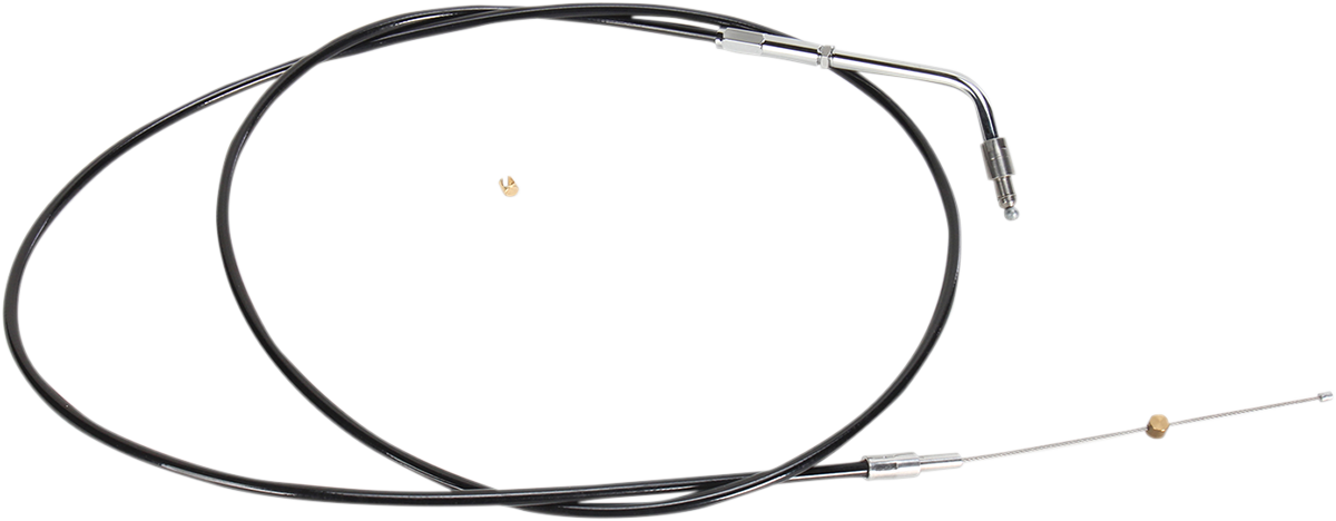 Black Vinyl Braided Handlebar Throttle Cable - 0650-1416