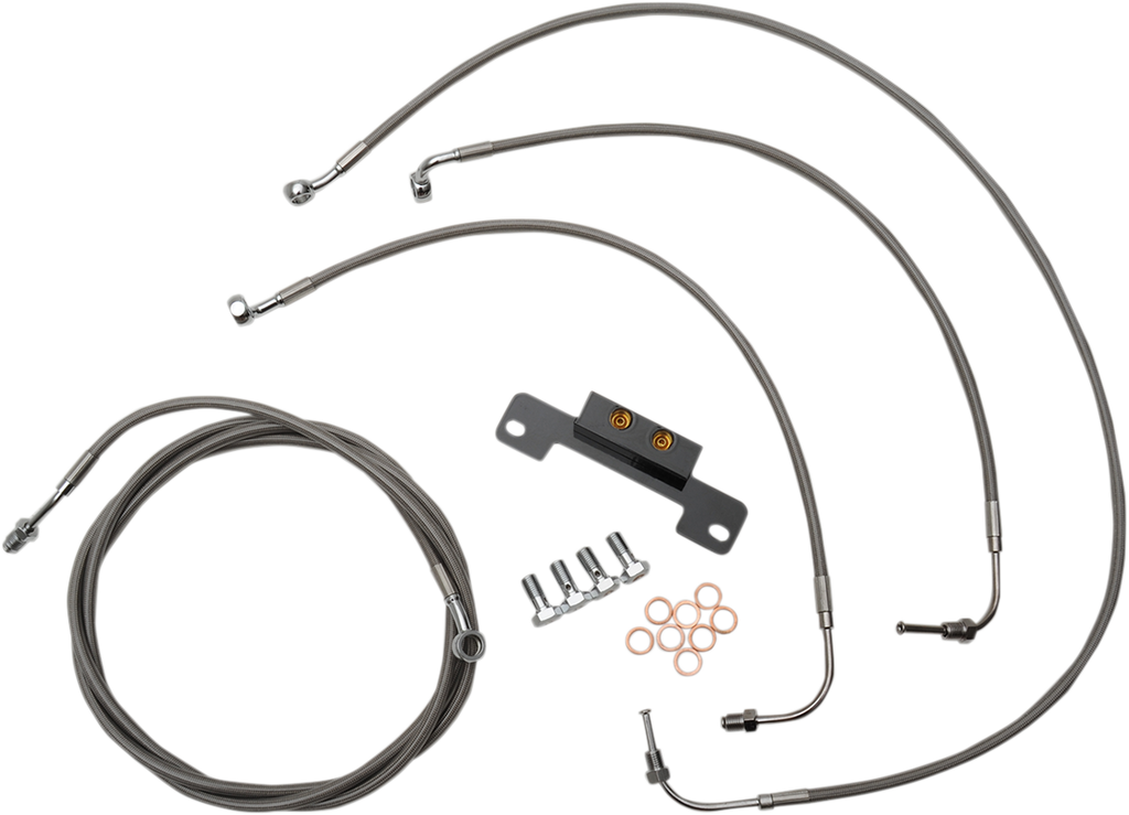 Standard Black Vinyl Handlebar Cable/Brake Line Kit — Ape Hanger - 0662-0199