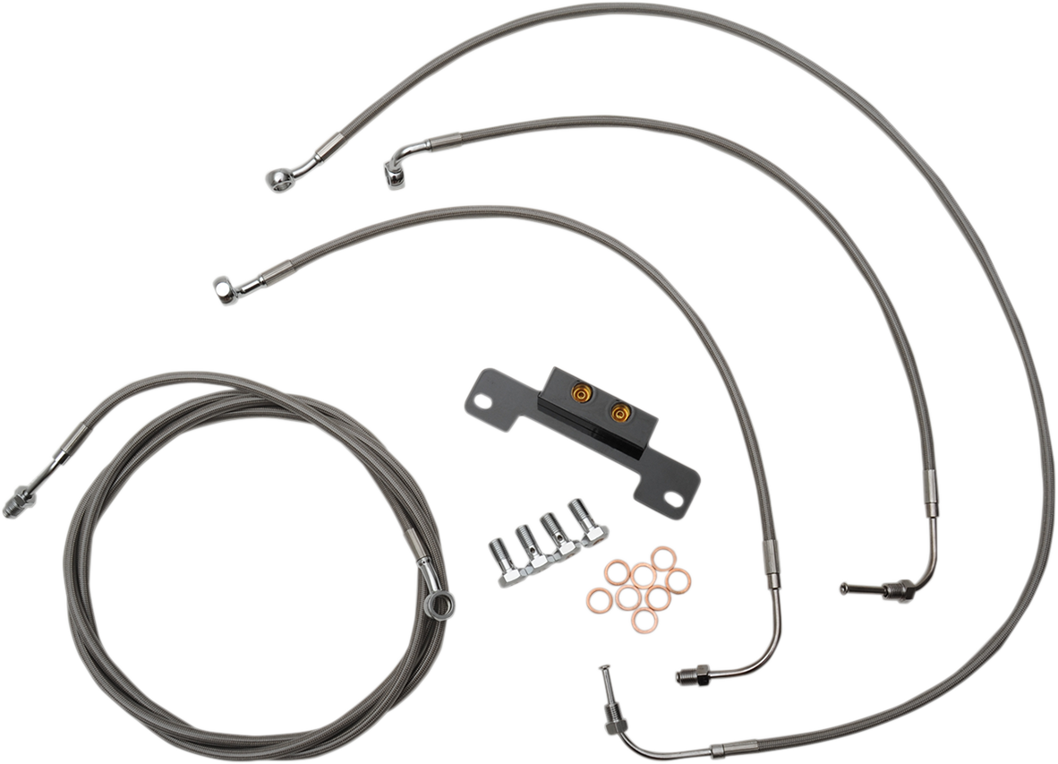 Standard Black Vinyl Handlebar Cable/Brake Line Kit — Ape Hanger - 0662-0199