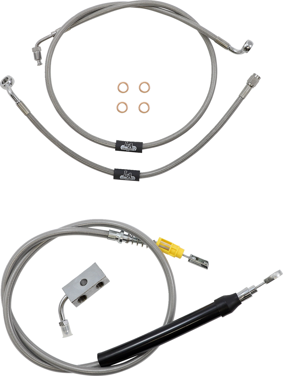 Standard Stainless Braided Handlebar Cable/Brake Line Kit - 0662-0837