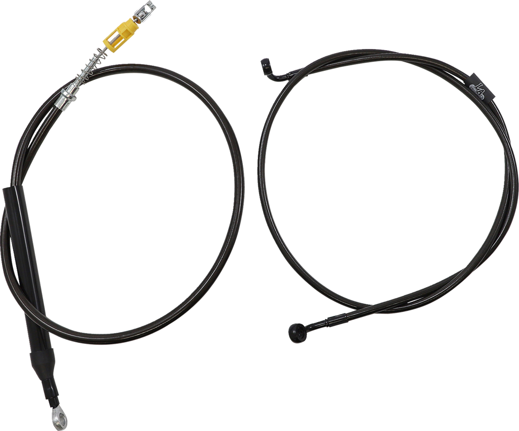 Complete Midnight Braided Handlebar Cable/Brake Line Kit — Standard - 0662-0854