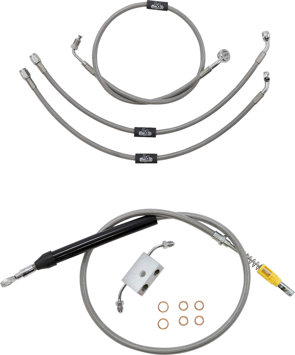 Standard Stainless Braided Handlebar Cable/Brake Line Kit - 0662-0861