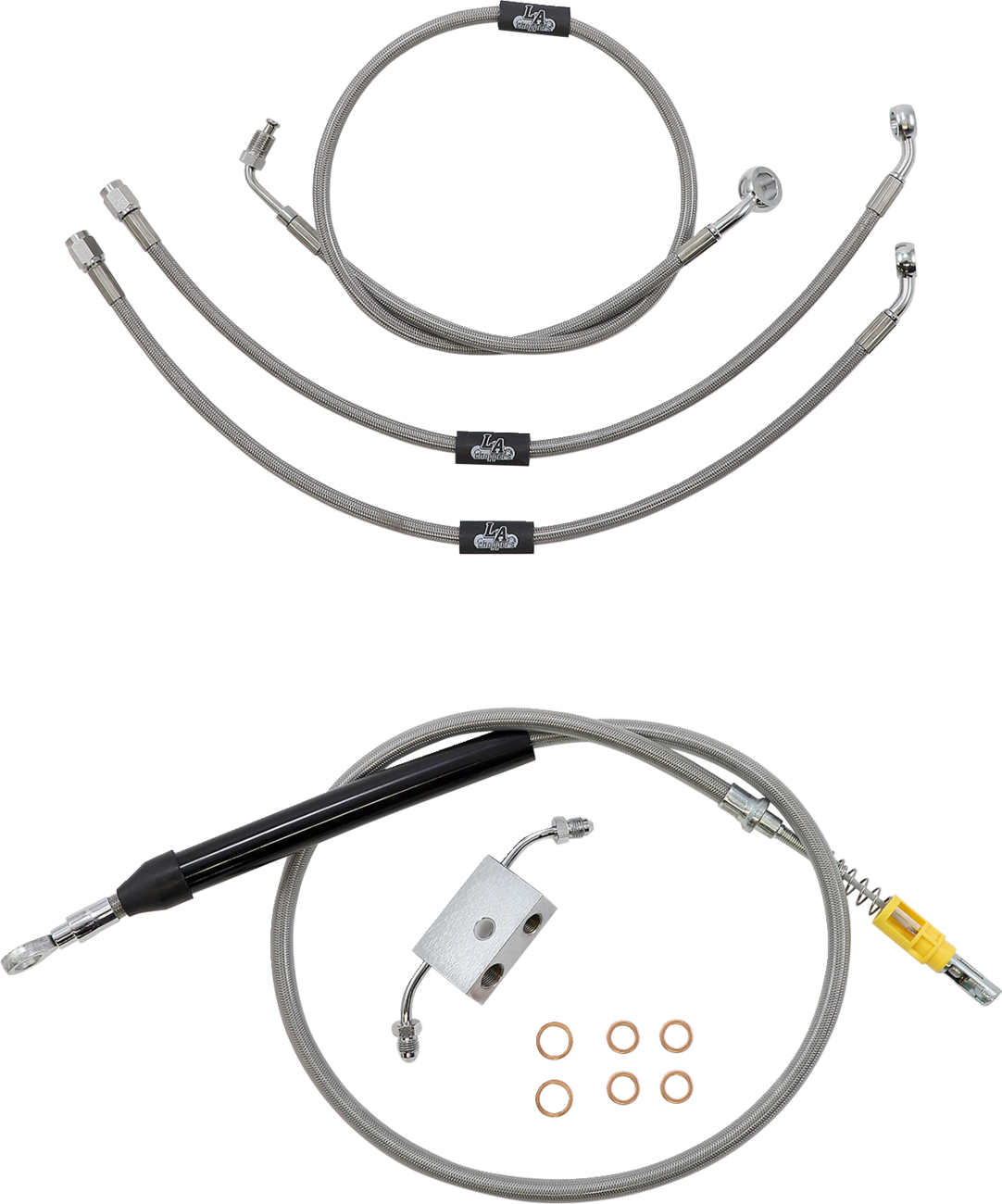 Standard Stainless Braided Handlebar Cable/Brake Line Kit - 0662-0861