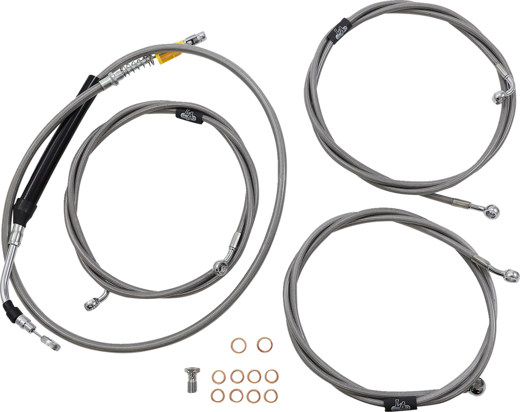 Standard Stainless Braided Handlebar Cable/Brake Line Kit - 0662-0885