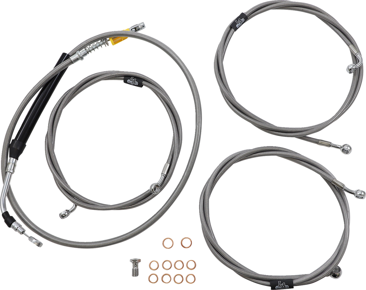 Standard Stainless Braided Handlebar Cable/Brake Line Kit - 0662-0885