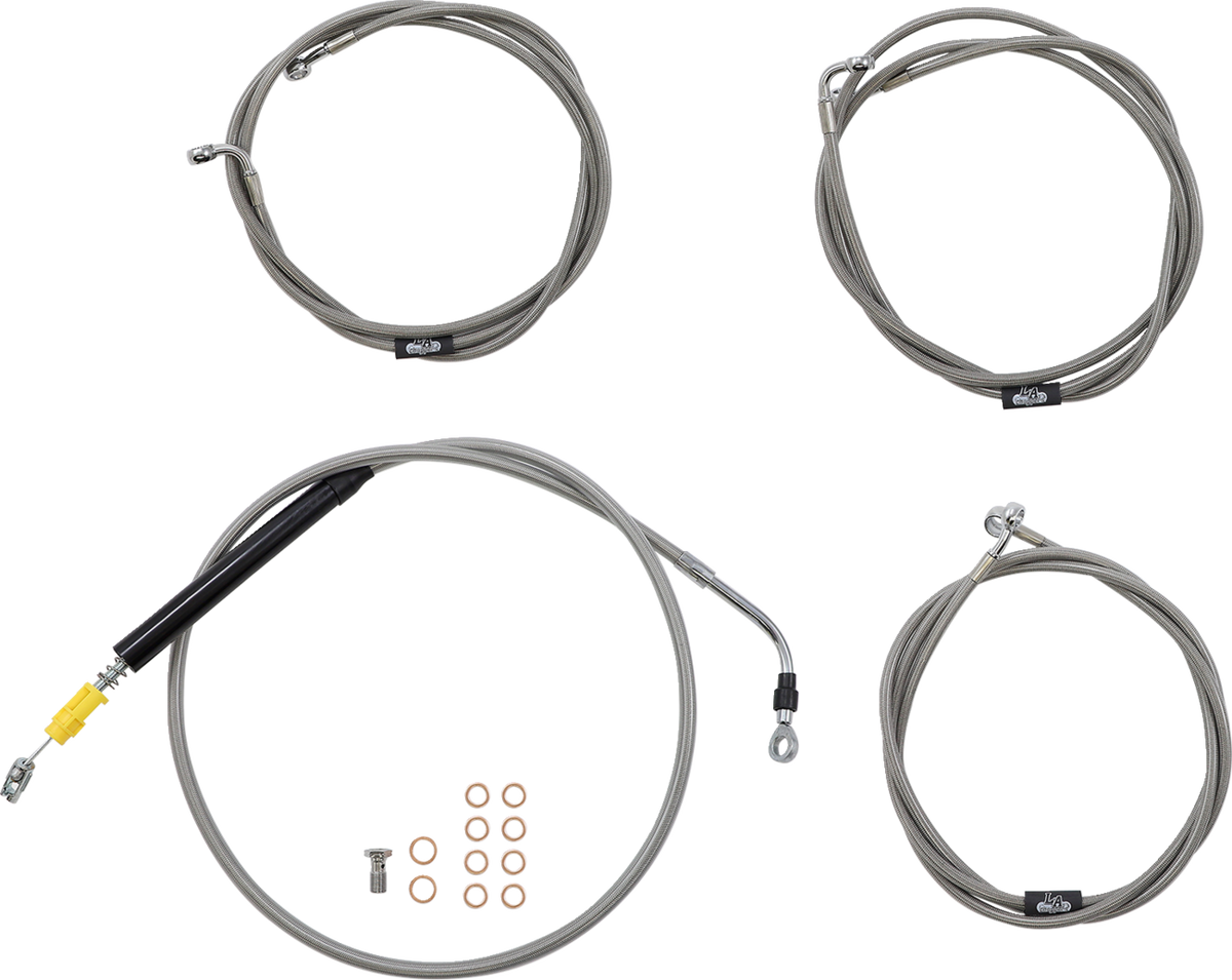 Standard Stainless Braided Handlebar Cable/Brake Line Kit - 0662-0891