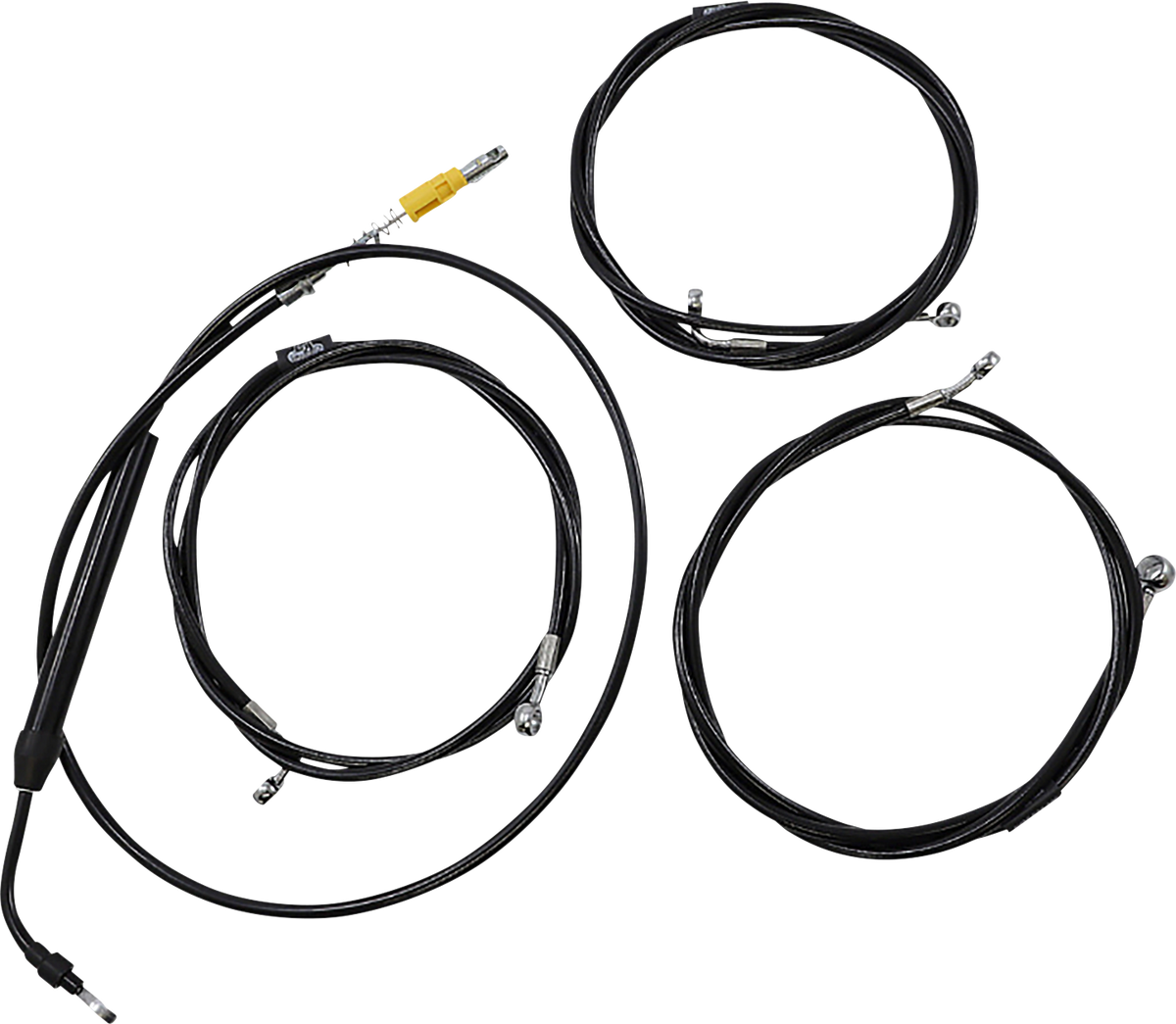 Standard Midnight Braided Handlebar Cable/Brake Line Kit — Ape Hanger - 0662-1098