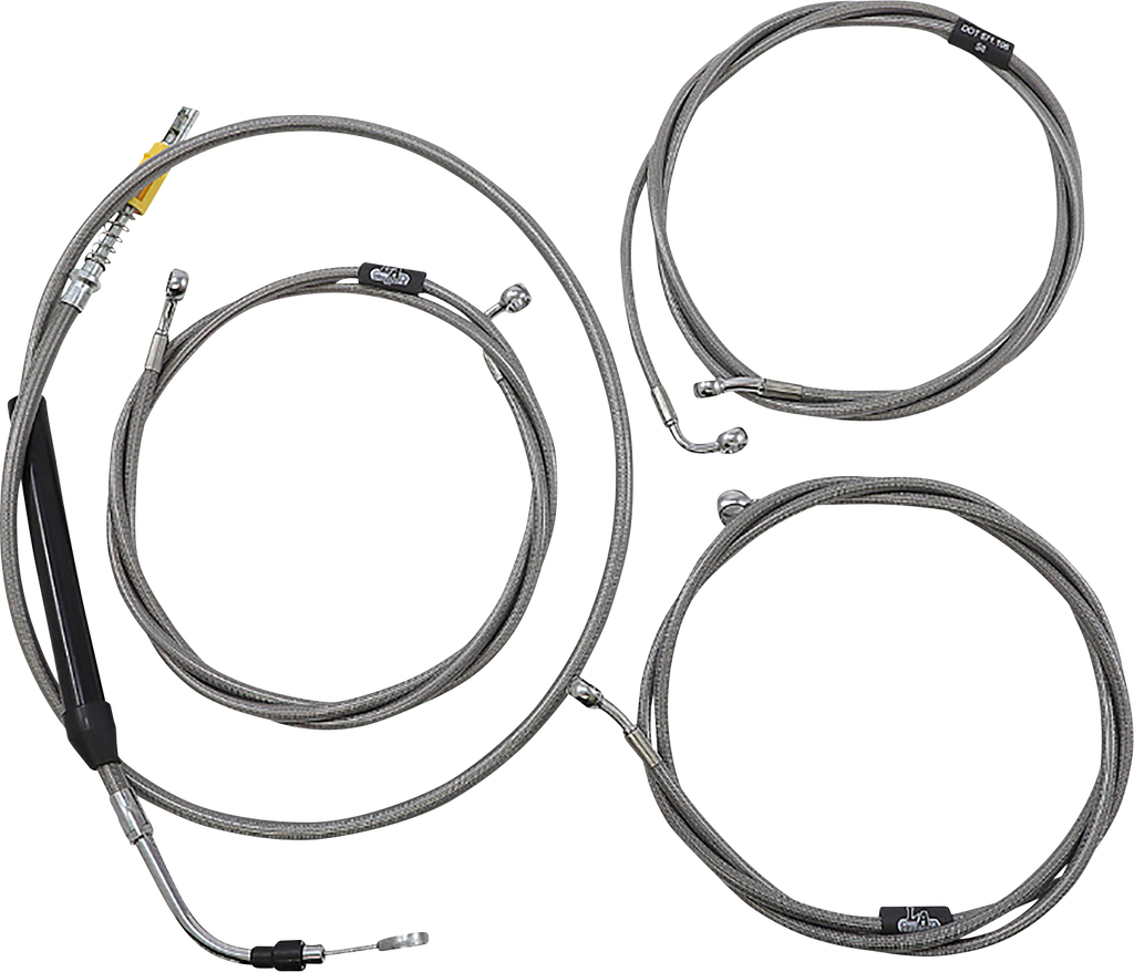 Standard Stainless Braided Handlebar Cable/Brake Line Kit - 0662-1099