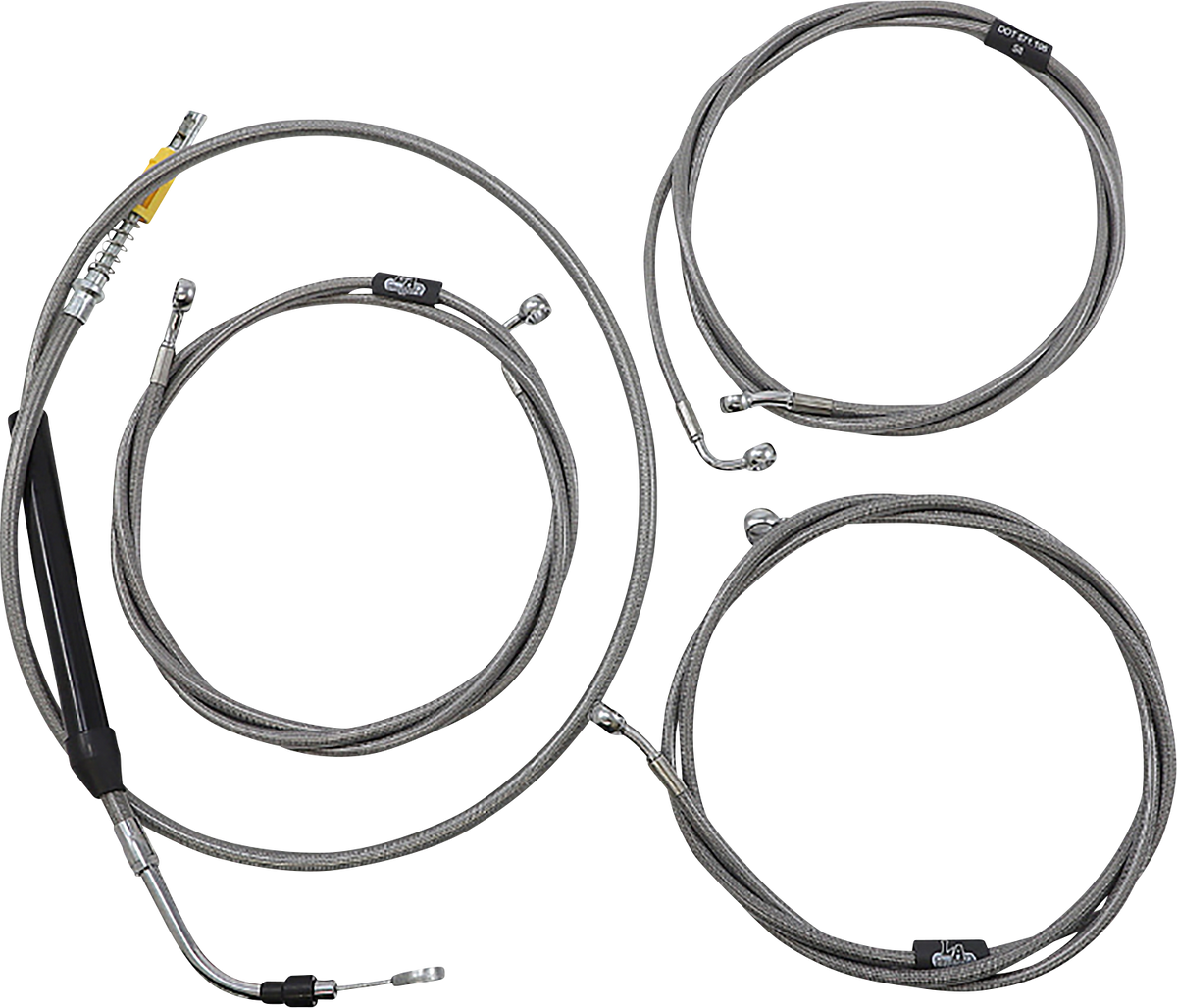 Standard Stainless Braided Handlebar Cable/Brake Line Kit - 0662-1099