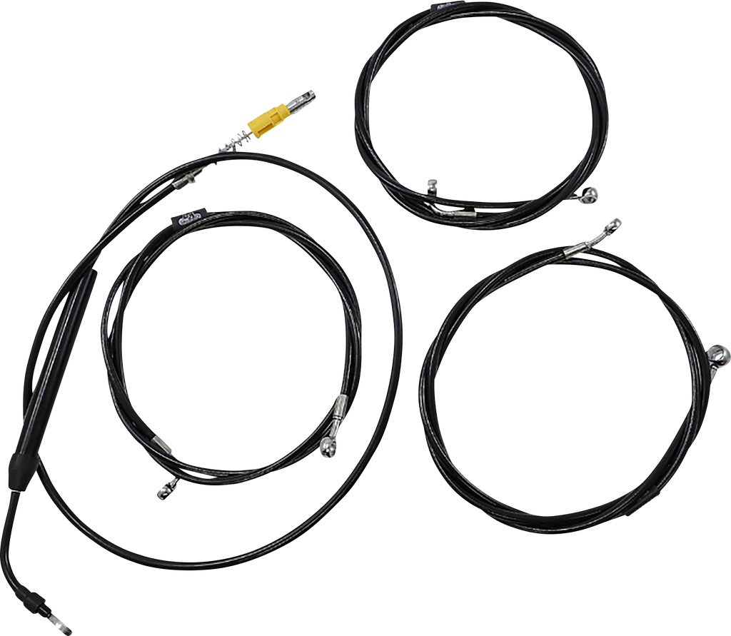Standard Black Vinyl Handlebar Cable/Brake Line Kit — Ape Hanger - 0662-1100