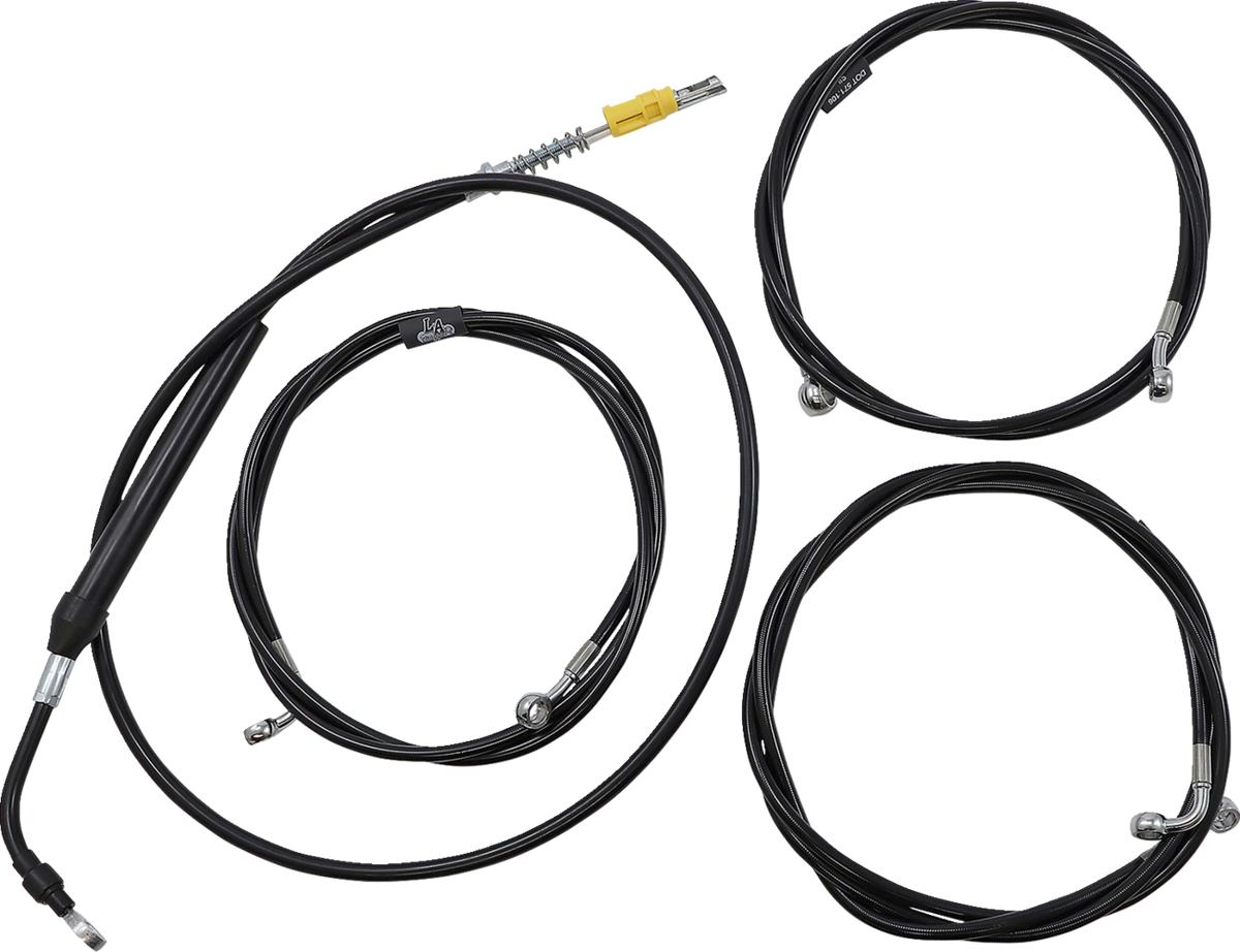 Standard Black Vinyl Handlebar Cable/Brake Line Kit — Ape Hanger - 0662-1103
