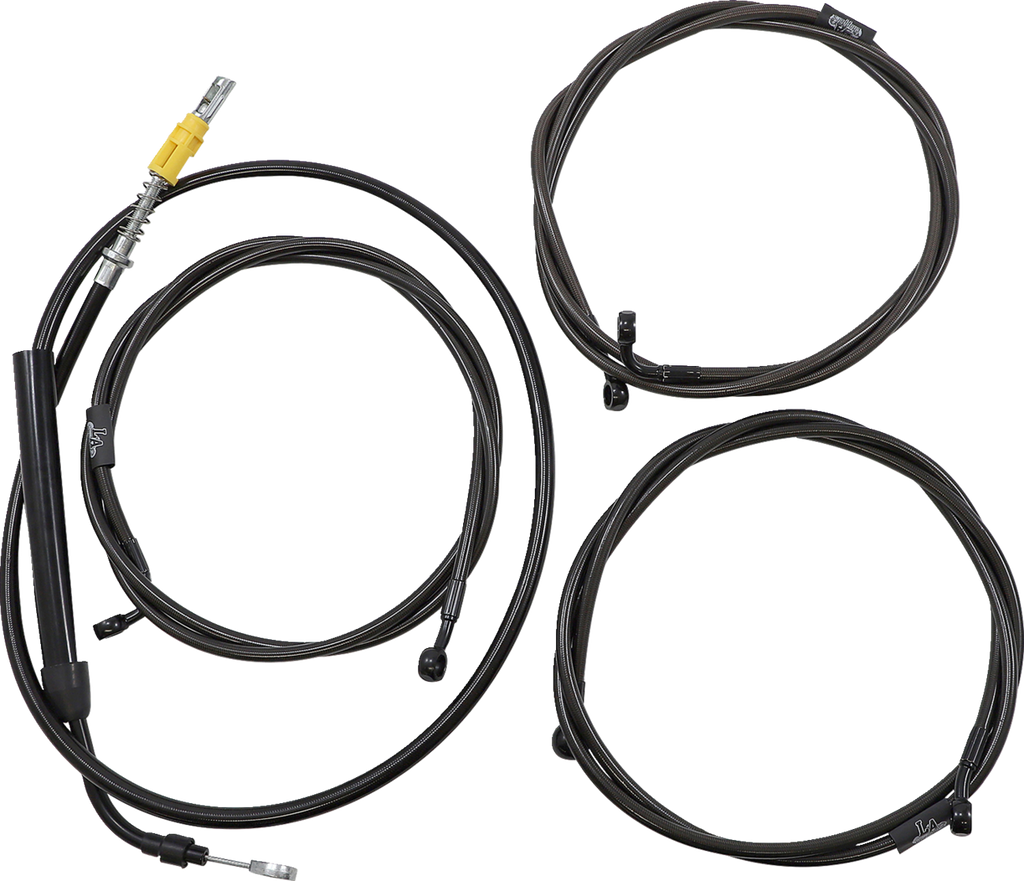 Complete Midnight Braided Handlebar Cable/Brake Line Kit — Standard - 0662-1110