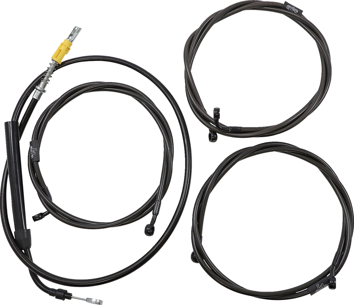 Complete Midnight Braided Handlebar Cable/Brake Line Kit — Standard - 0662-1110