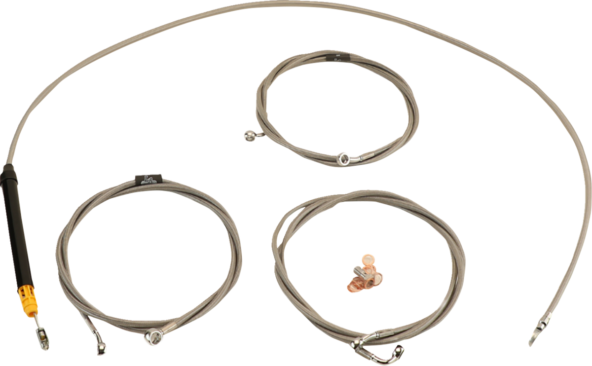 Standard Stainless Braided Handlebar Cable/Brake Line Kit - 0662-1171