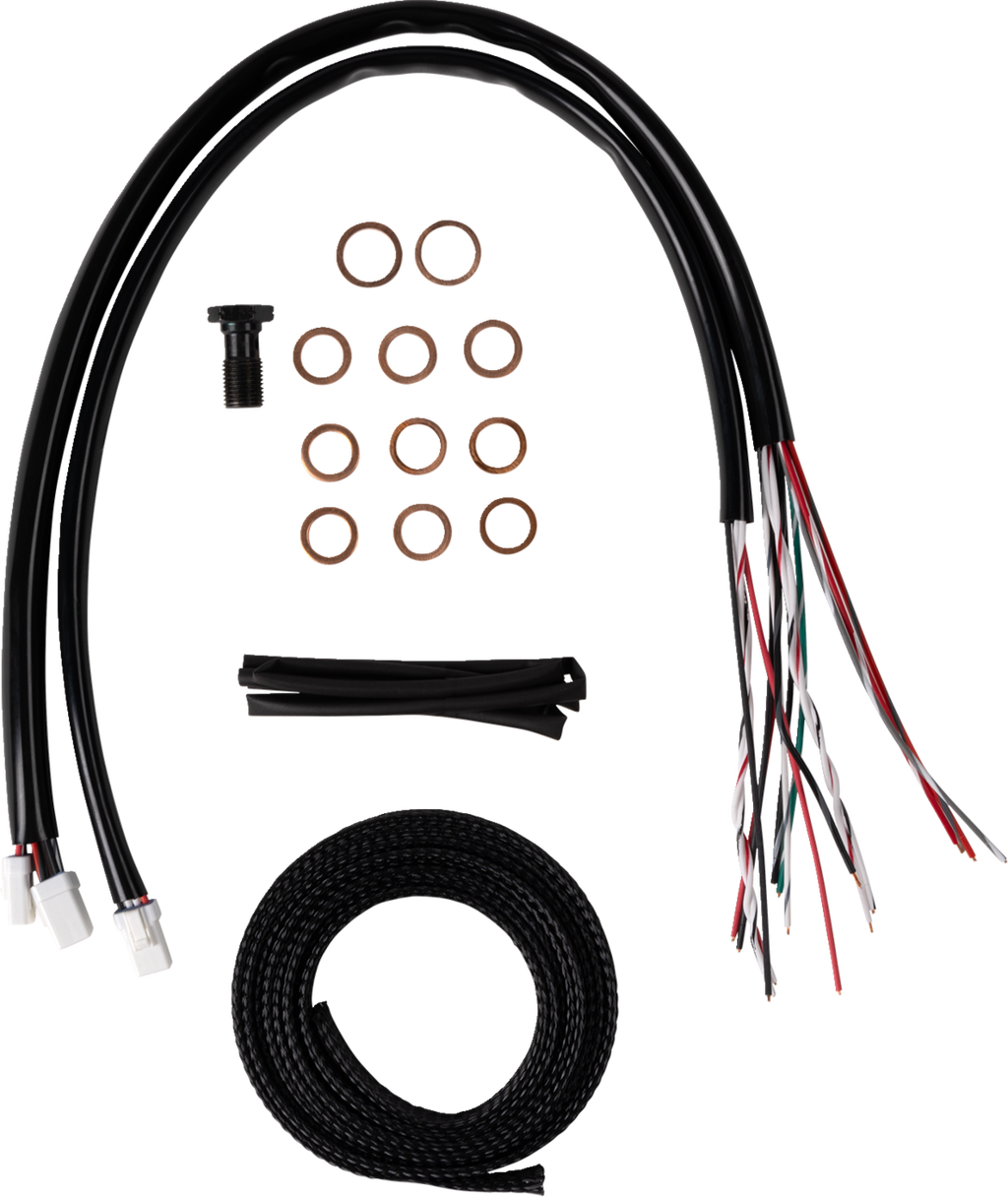 Complete Midnight Braided Handlebar Cable/Brake Line Kit — Standard - 0662-1176