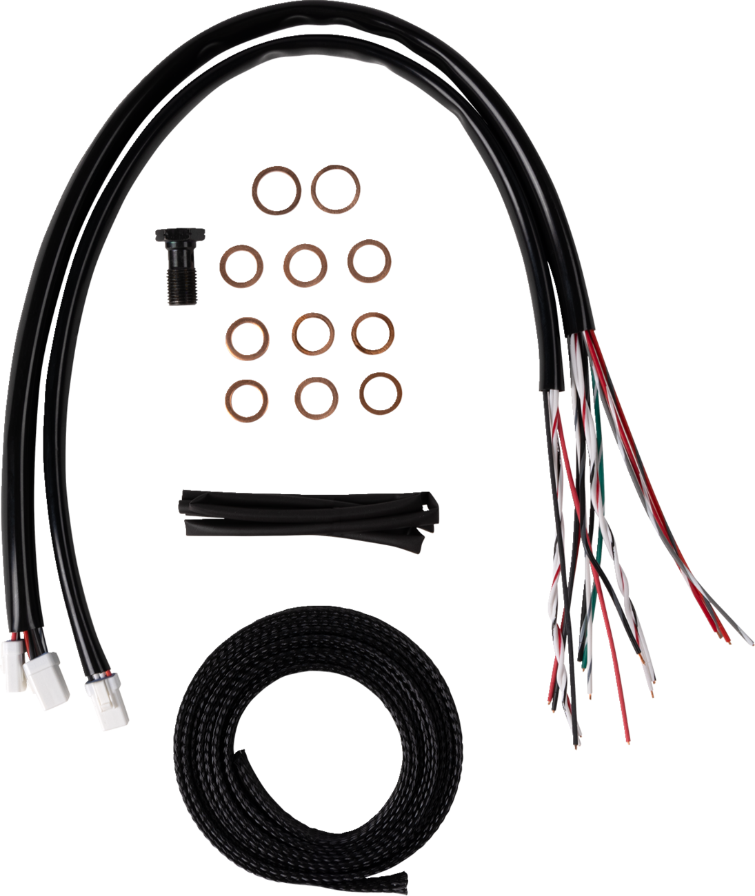 Complete Midnight Braided Handlebar Cable/Brake Line Kit — Standard - 0662-1176