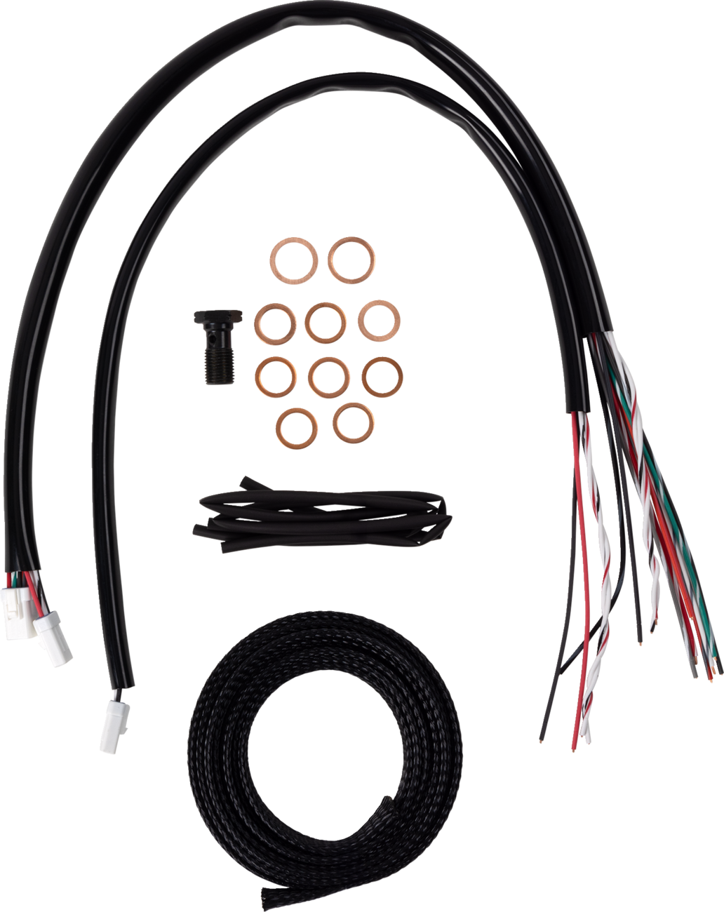 Complete Midnight Braided Handlebar Cable/Brake Line Kit — Standard - 0662-1182