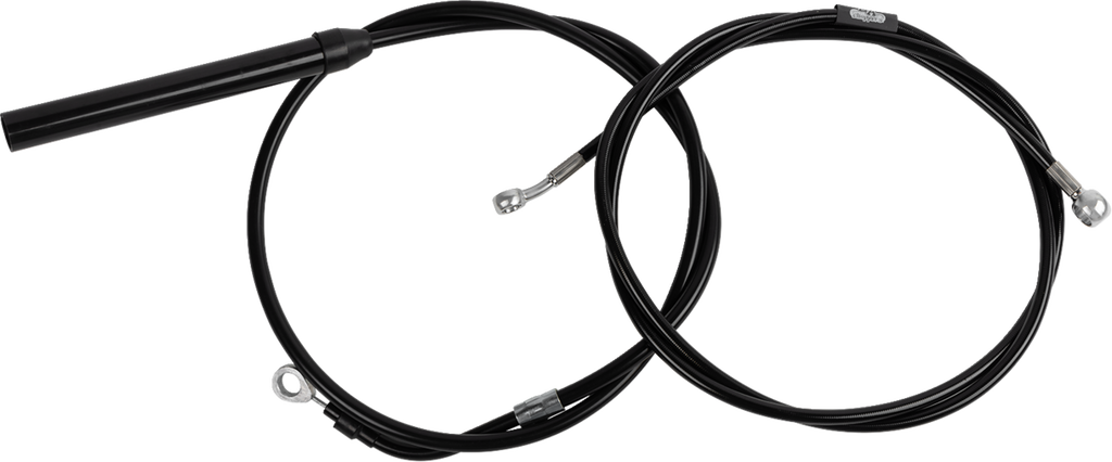 Standard Black Vinyl Handlebar Cable/Brake Line Kit — Ape Hanger - 0662-1256