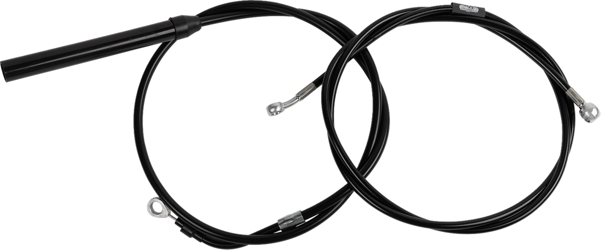 Standard Black Vinyl Handlebar Cable/Brake Line Kit — Ape Hanger - 0662-1256