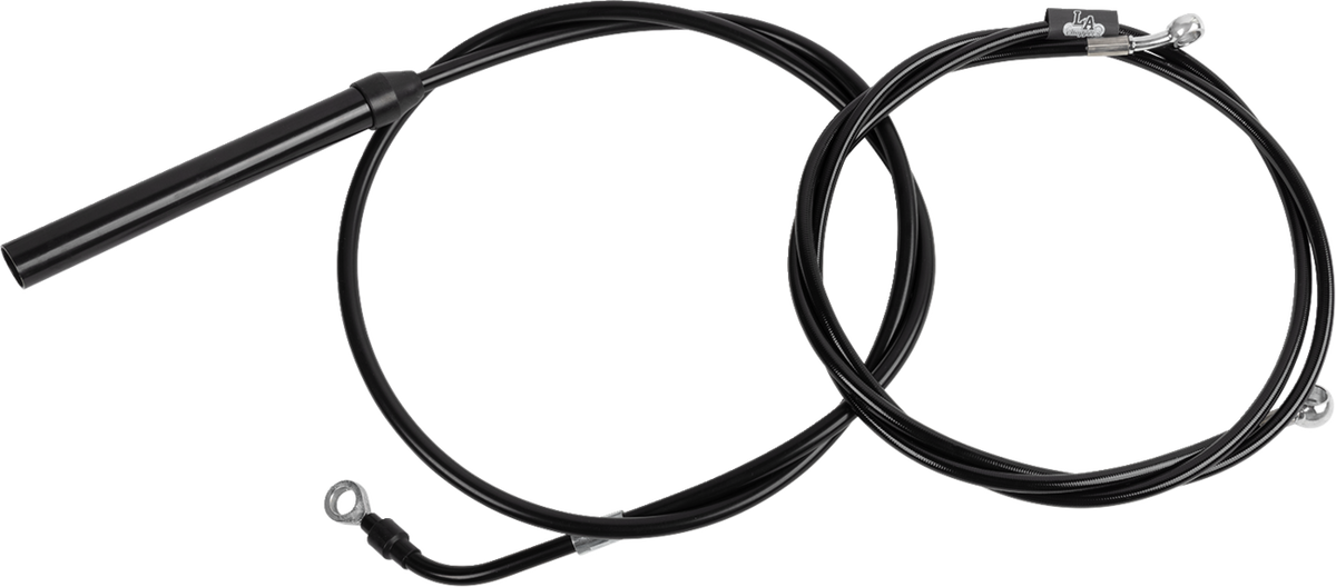 Standard Black Vinyl Handlebar Cable/Brake Line Kit — Ape Hanger - 0662-1258