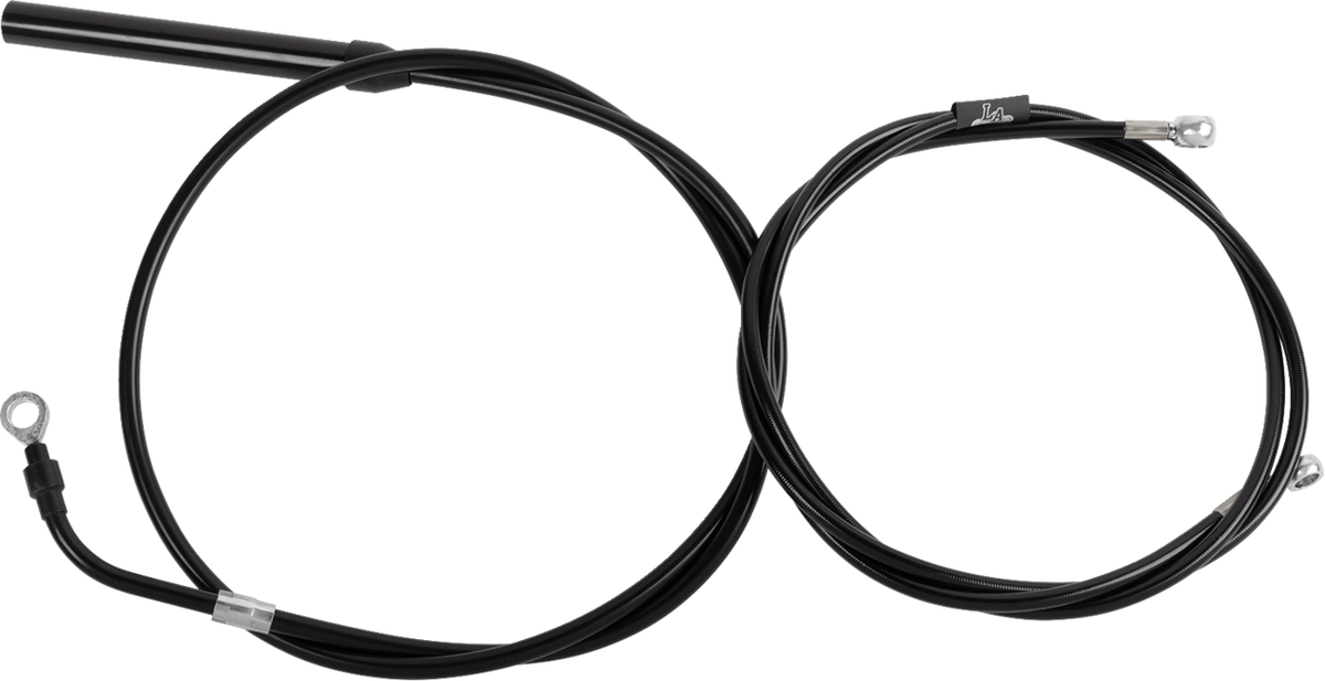 Standard Black Vinyl Handlebar Cable/Brake Line Kit — Ape Hanger - 0662-1259