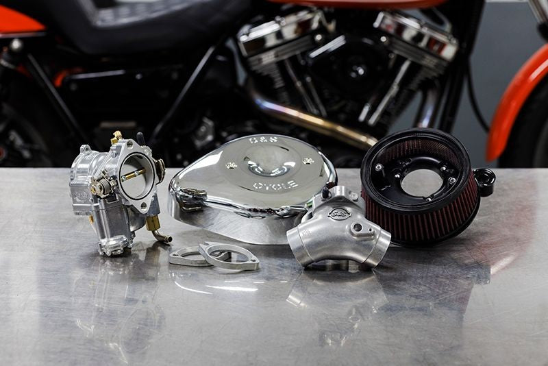 Super E Carburetor with Stealth Air Cleaner Kit by S&S Cycle