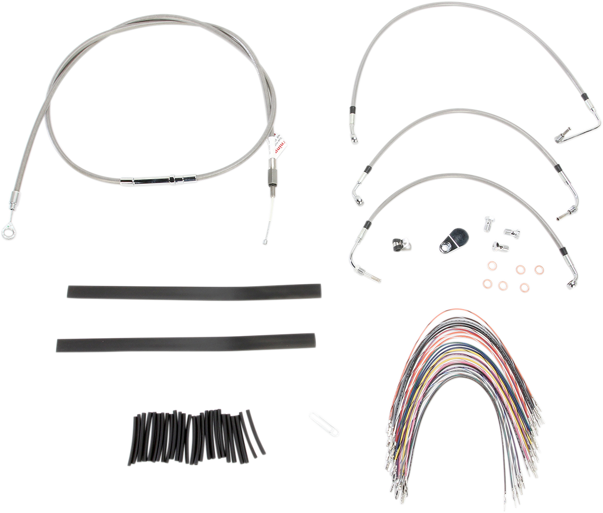 Complete Stainless Braided Handlebar Cable/Brake Line Kit