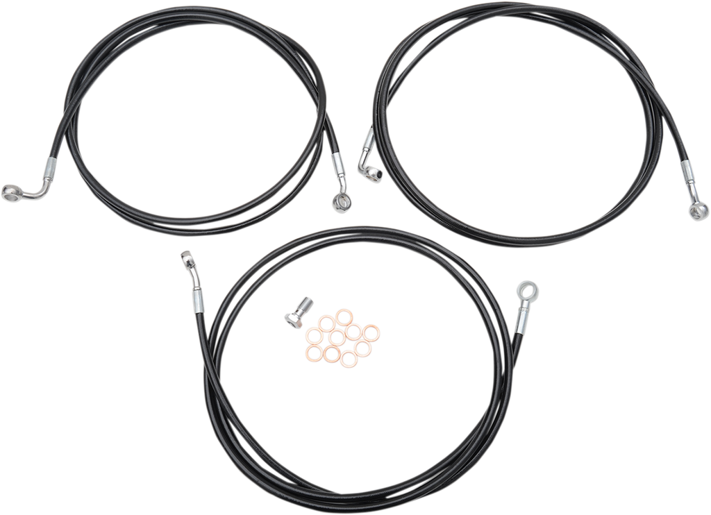 Black Braided Brake Line Kit - 1741-3910