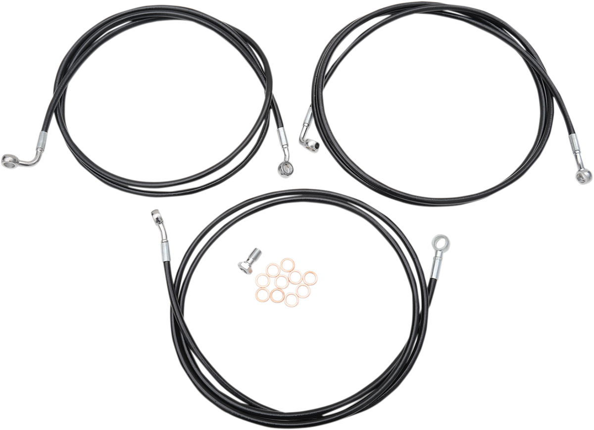 Black Braided Brake Line Kit - 1741-3910