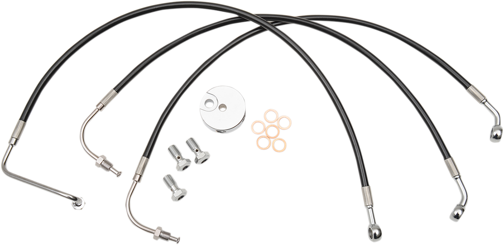 Black Braided Brake Line Kit - 1741-4230