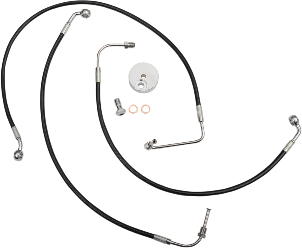 Black Braided Brake Line Kit - 1741-4350