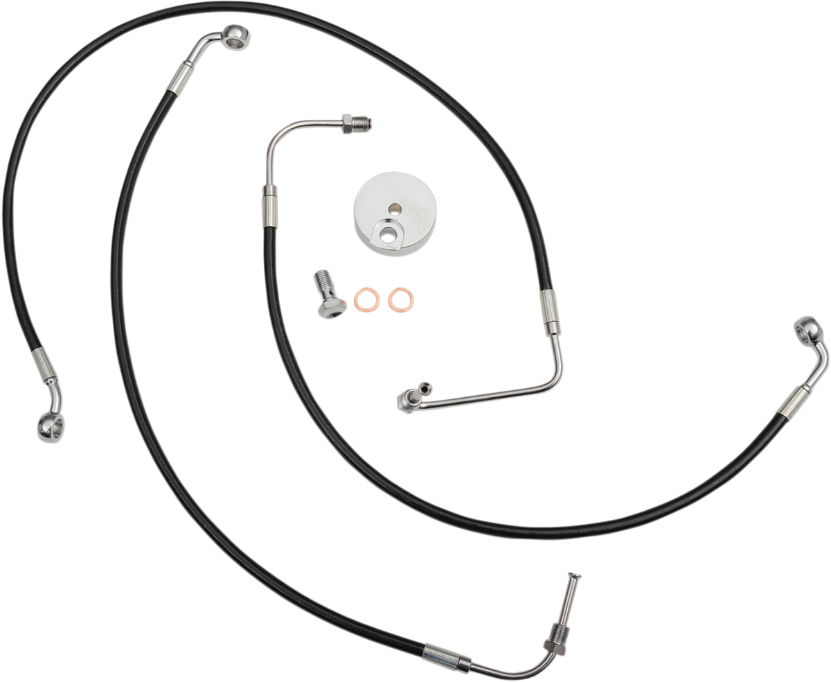 Black Braided Brake Line Kit - 1741-4350