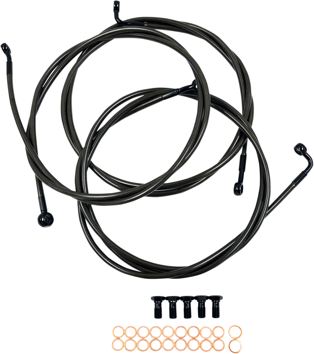 Midnight Braided Brake Line Kit - 1741-4427