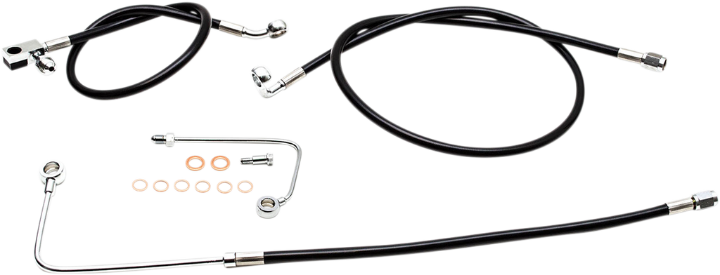 Black Braided Brake Line Kit - 1741-4626