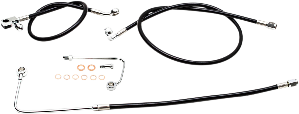 Black Braided Brake Line Kit - 1741-4626