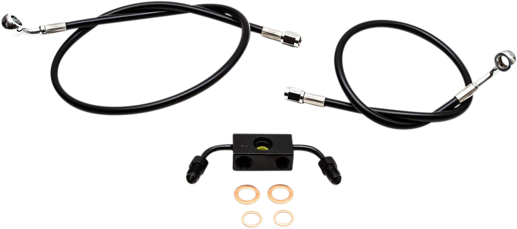 Black Braided Brake Line Kit - 1741-4638