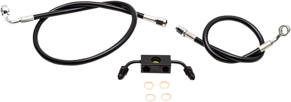 Black Braided Brake Line Kit - 1741-4653