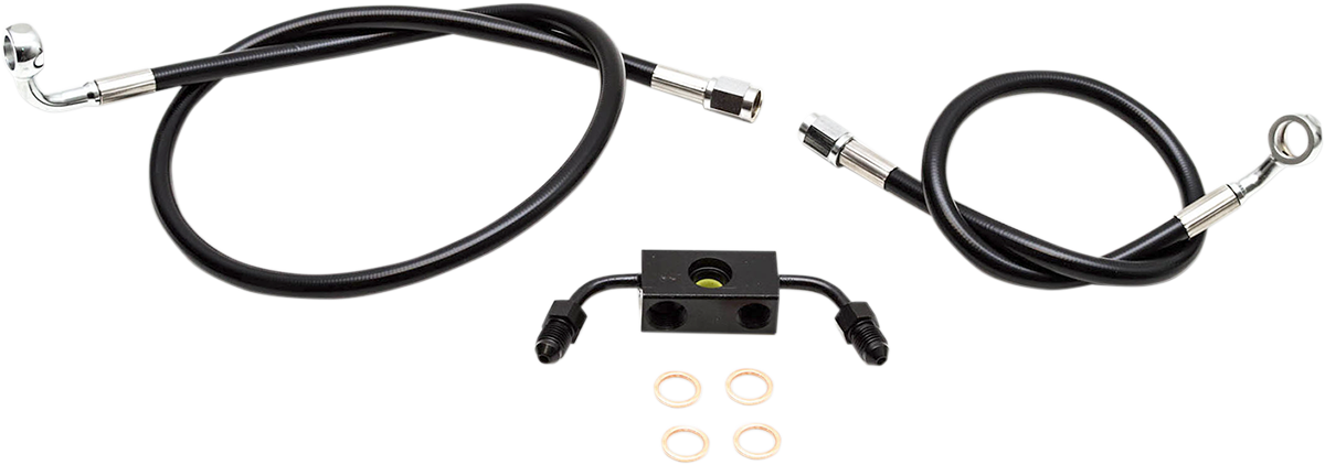 Black Braided Brake Line Kit - 1741-4653