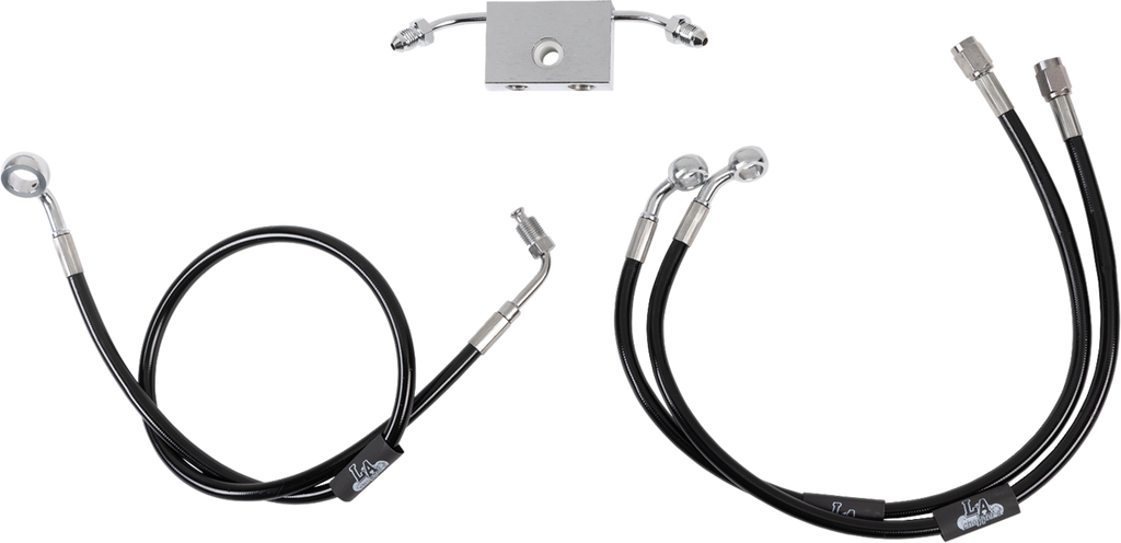 Black Braided Brake Line Kit - 1741-6238