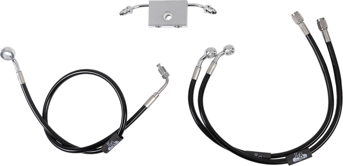 Black Braided Brake Line Kit - 1741-6238