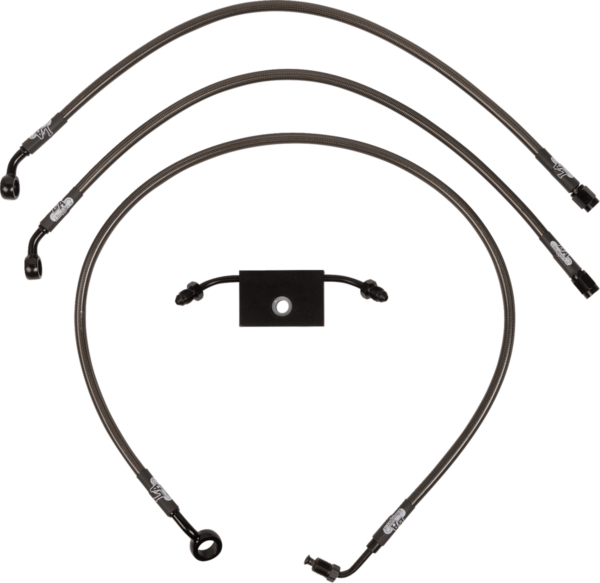 Midnight Braided Brake Line Kit - 1741-6242