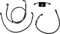 LA Choppers Midnight Braided Brake Line Kit — 1741-6245